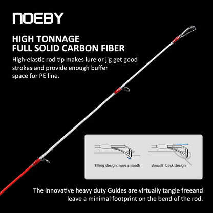Noeby Slow Jigging Fishing Rod 1.68m 1.83m 2 Section Spinning Casting Rod Lure 300g Boat Carbon Fiber Saltwater Fishing Rod