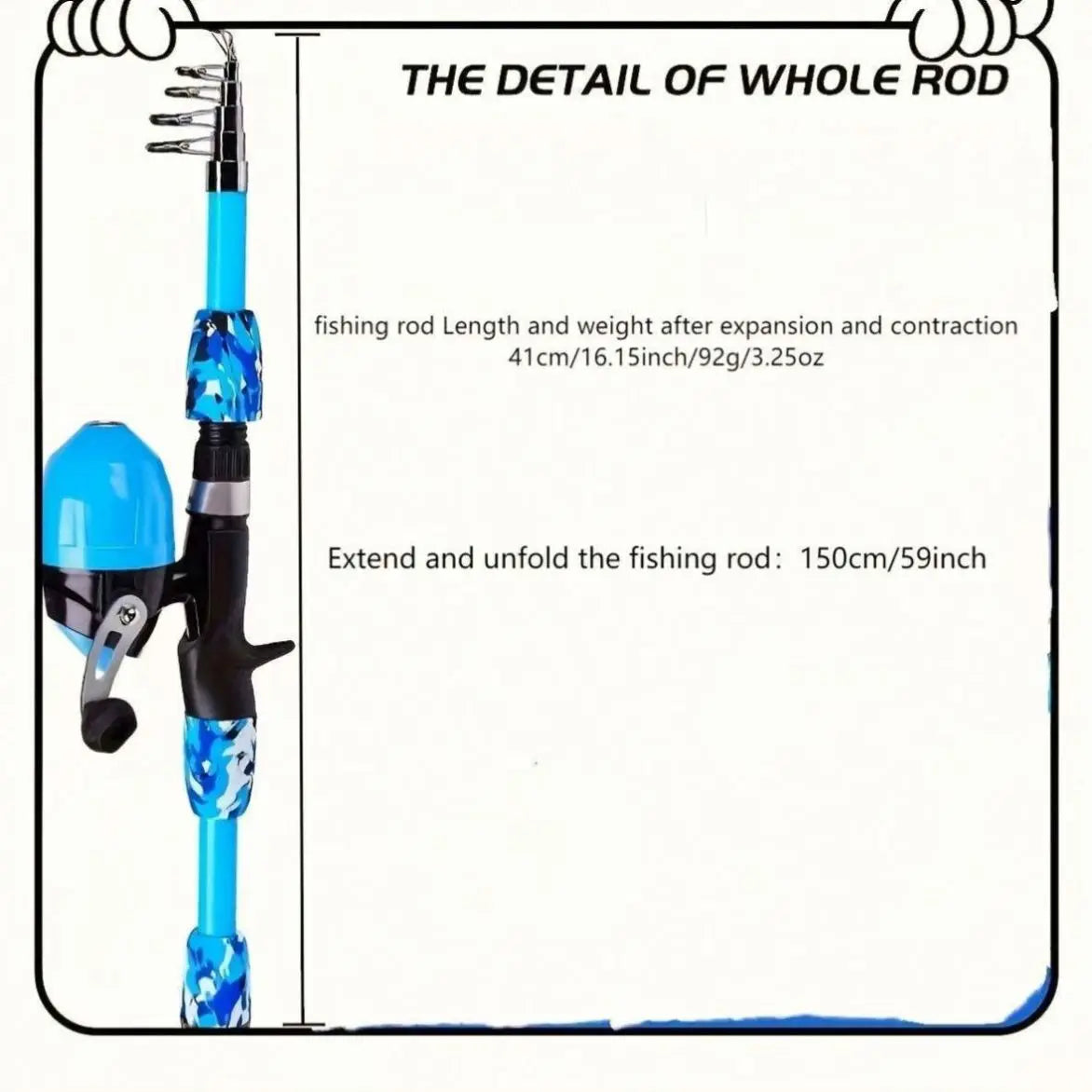 Best Travel Fishing Rod Made in China Durable Children Fishing Rod and Reel Set
