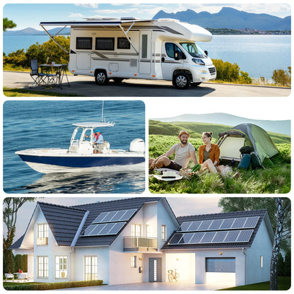 HYSINCERE 12.8V 100Ah Mini Solid State Lithium Phosphate Battery with 6000 Cycles for Ships Camping RVs Boats Electric Vehicles