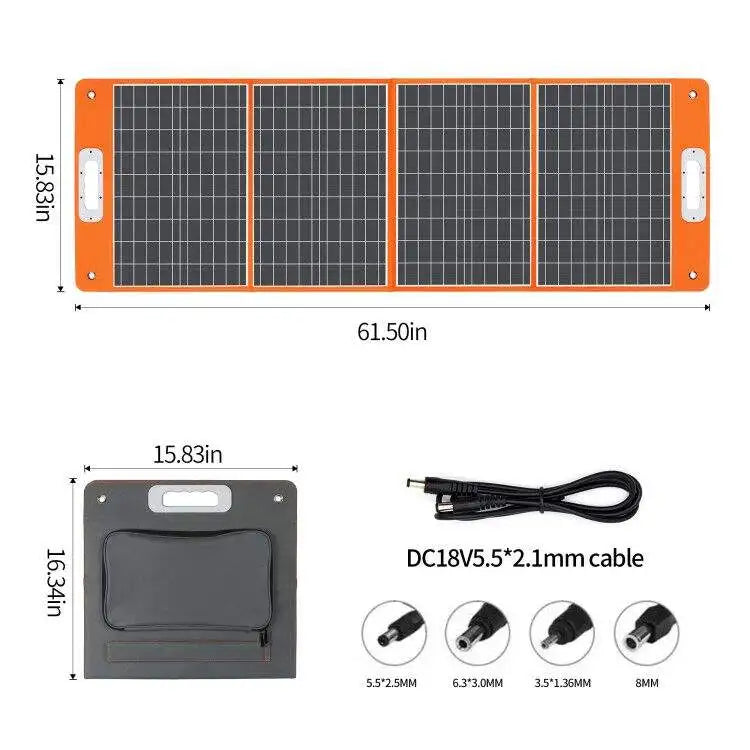 Flashfish Energy Usb Charger Lightweight 3 Folds Outdoor Camping 100w Portable Solar Panel for Power Station