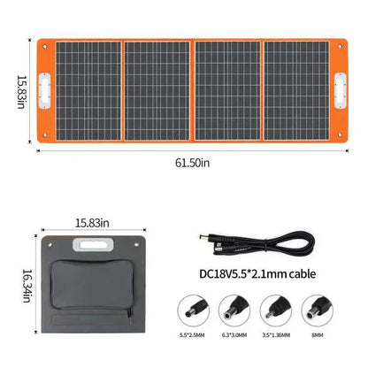 Flashfish Energy Usb Charger Lightweight 3 Folds Outdoor Camping 100w Portable Solar Panel for Power Station