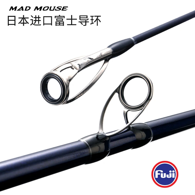NEW MADMOUSE QUICK SURF 4.25M/4.05M BX 3 Section Fuji Parts Spiral X Carbon Surf Fishing Rod Sinker 100-300g Surf Spinning Rods