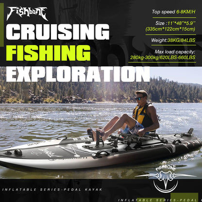 Spatium US Local Warehousedrive Drop Stitch 0.9PVCInflatable Fishing Kayak with Seat Resistant to Seawater Corrosion for Fishing