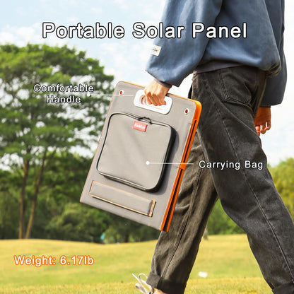 Flashfish Energy Usb Charger Lightweight 3 Folds Outdoor Camping 100w Portable Solar Panel for Power Station