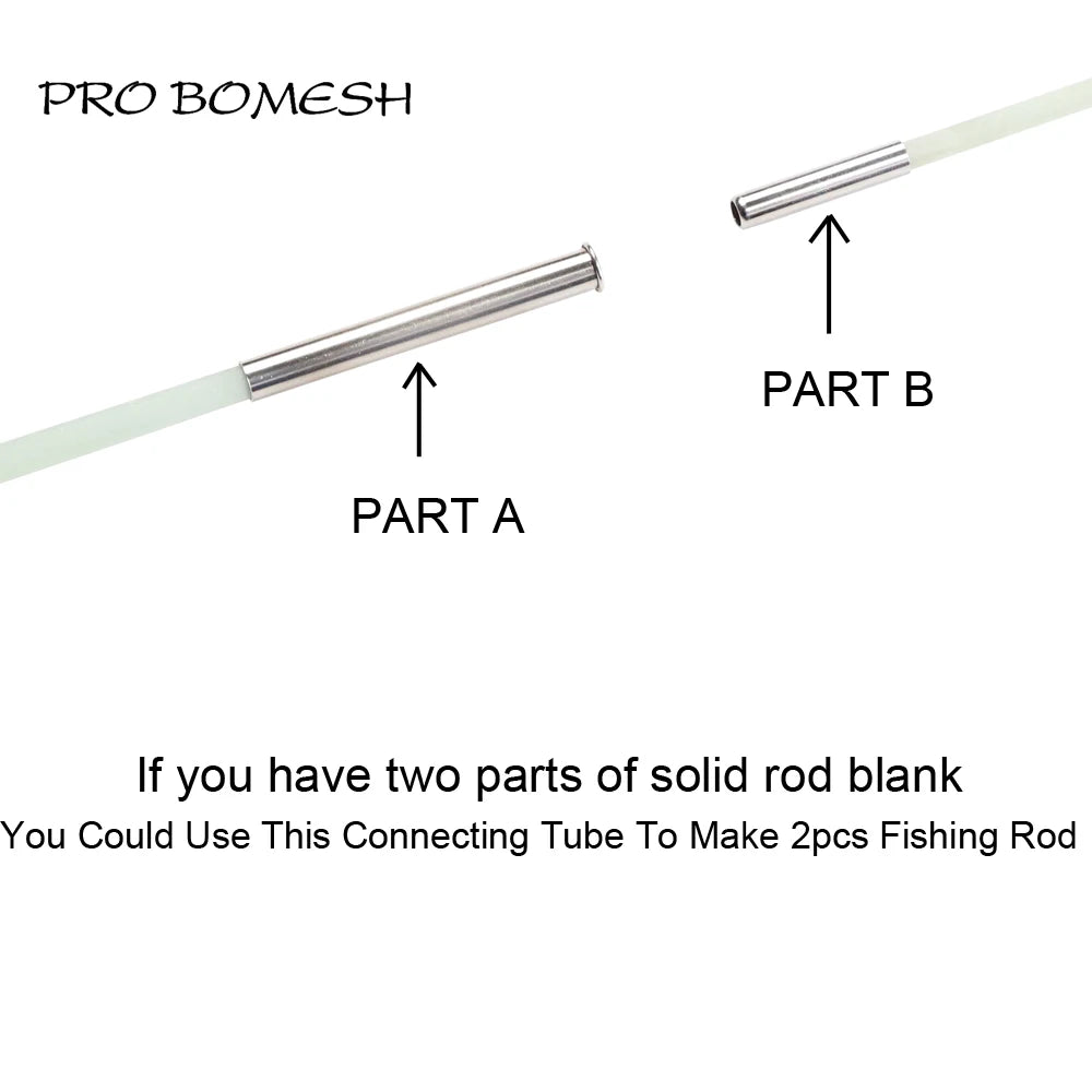 Pro Bomesh 5pcs/lot Fishing Rod Connecting Tube Fishing Rod Building Component Repair Fishing Pole DIY Accessory