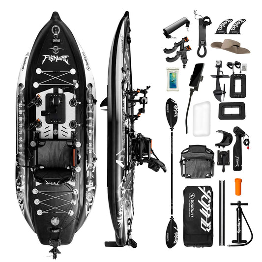Spatium US Local Warehousedrive Drop Stitch 0.9PVCInflatable Fishing Kayak with Seat Resistant to Seawater Corrosion for Fishing