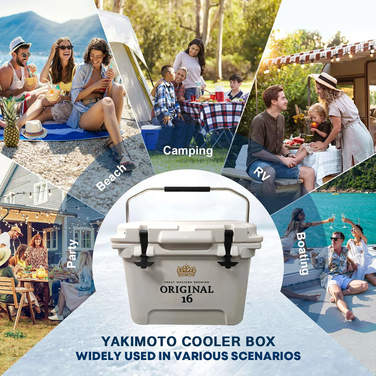 20 Liter Classic Plastic Rotational Molding Portable Cooler Box Travel Party Ceremony Camping Fishing Sports Medical Household