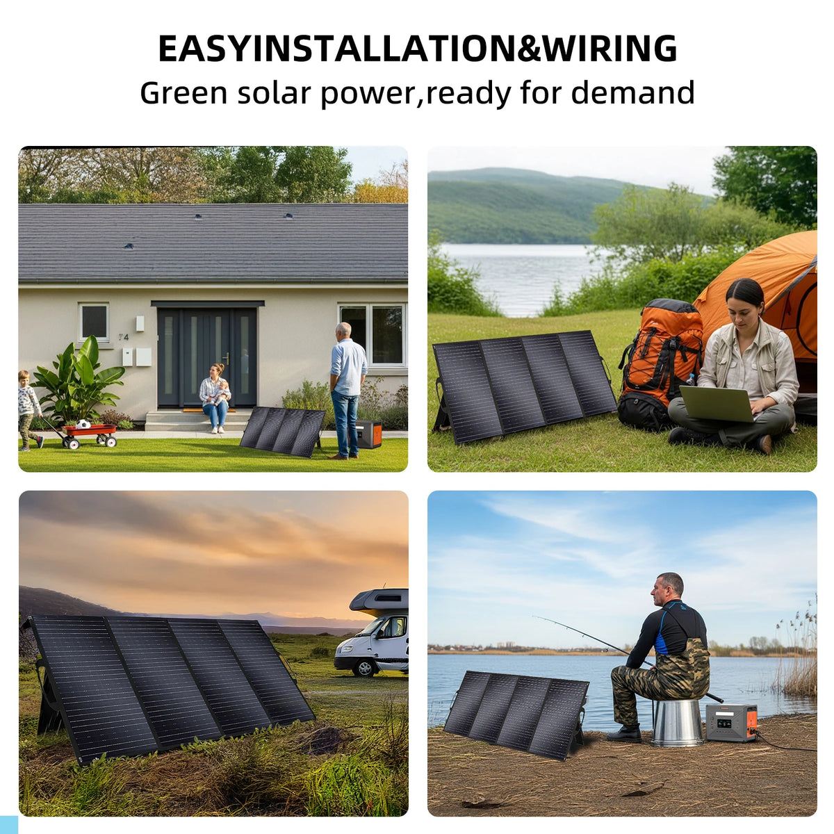Portable 200W Foldable Solar Panel for Power Station Use Camping Solar Panel Off-grid Solar Panel