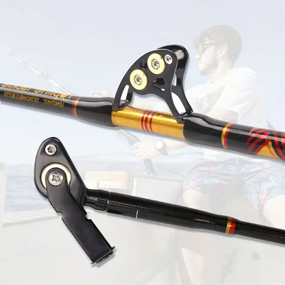 Topline High Quality Saltwater Tuna Shark Fishing Rod Heavy Fiberglass Fishing Trolling Rods for Big Game Fishing