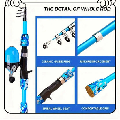 Best Travel Fishing Rod Made in China Durable Children Fishing Rod and Reel Set