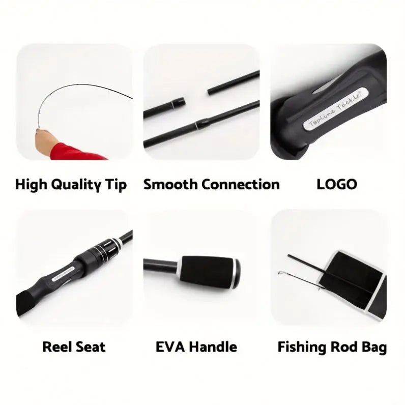 Carp Surf Fishing Rod High Carbon Fiber 2 Sections Smooth Guide Ring Composite Spinning Bass Trout River Fly