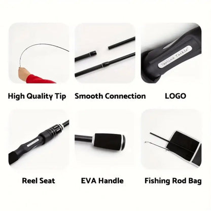 Carp Surf Fishing Rod High Carbon Fiber 2 Sections Smooth Guide Ring Composite Spinning Bass Trout River Fly