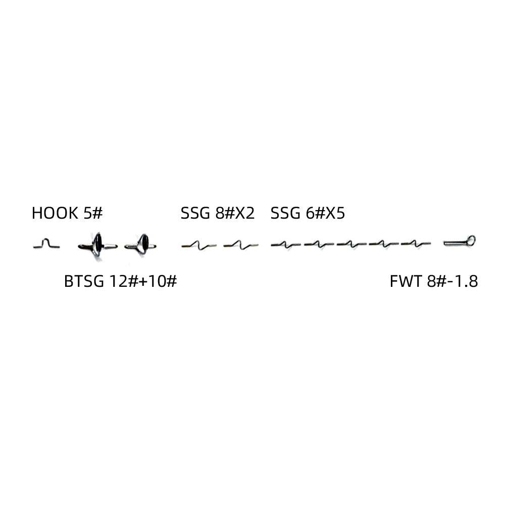 NooNRoo IM8 8ft 6inch 4pc 1wt  Fly Rod DIY Cambo Kit  fast Action fly blank with A Grade Cork Grip Fly fishing rod combo