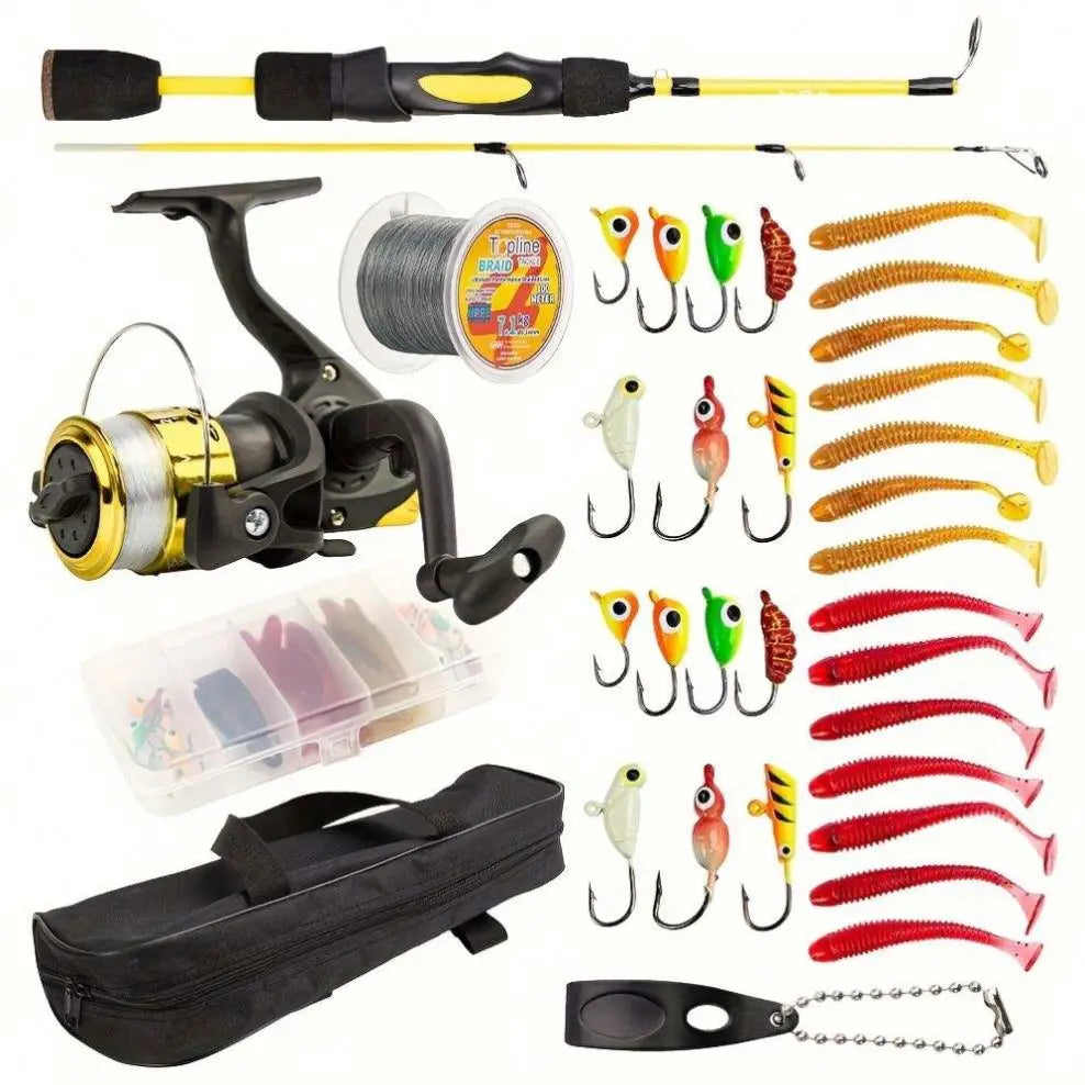 Topline Tackle High Quality Travel Fishing Pole Made in China Best Ice Fishing Rod Combo