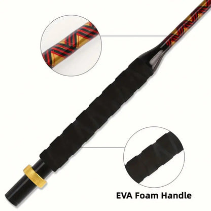 Topline High Quality Saltwater Tuna Shark Fishing Rod Heavy Fiberglass Fishing Trolling Rods for Big Game Fishing