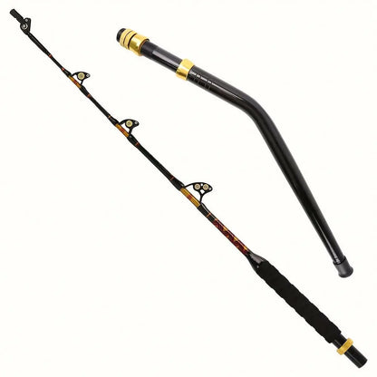 Topline High Quality Saltwater Tuna Shark Fishing Rod Heavy Fiberglass Fishing Trolling Rods for Big Game Fishing
