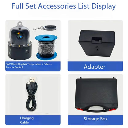 HD Split-Screen Live View Fish Finder - Wireless Direct Connection to Smartphones, Ideal for Kayak Fishing & Shore Angling