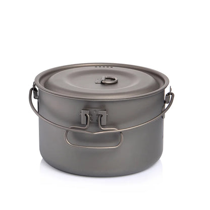 Widesea Camping Tableware Titanium Cookware Set Tourism Cauldron Outdoor Cooking Pot Picnic Kitchen Hiking Trekking
