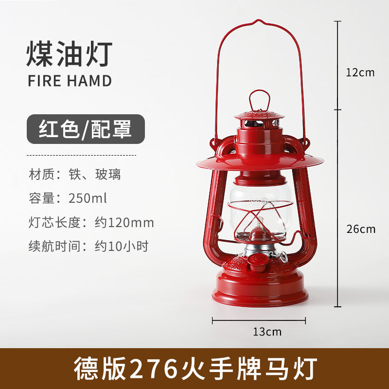 276 fire hand lantern outdoor camping lamp tent lighting lamp retro kerosene lamp atmosphere portable camping lamp