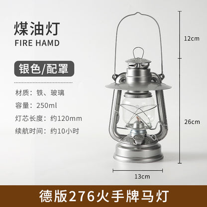 276 fire hand lantern outdoor camping lamp tent lighting lamp retro kerosene lamp atmosphere portable camping lamp