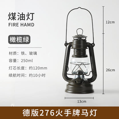 276 fire hand lantern outdoor camping lamp tent lighting lamp retro kerosene lamp atmosphere portable camping lamp