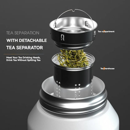 Thermos Water Bottle With Straw Handle Cup 316 Stainless Steel Flask Large Capacity Vacuum Insulated Tumbler