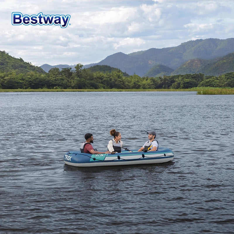 Bestway 61153/61154 2-3 Person Inflatable Kayak - Durable PVC Material, Large Adventure Boat, Kit Forma