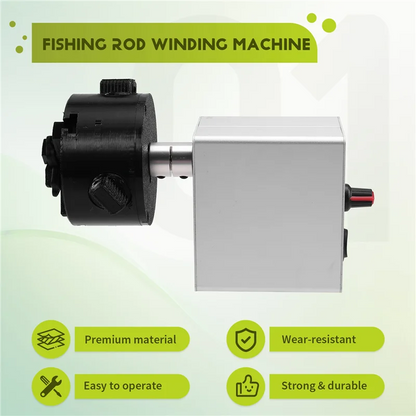 ABHT-Portable Fishing Rod Building Elctric-Drive Machine Fishing Rod Winding Machine DIY Fishing Rod Rotating Gluing EU Plug
