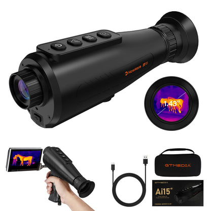 GTGUARD Ai15 Thermal Imaging Night Vision Monoculars AI Super-resolution 384*288 for Camping Hunting Firefighting Surveillance