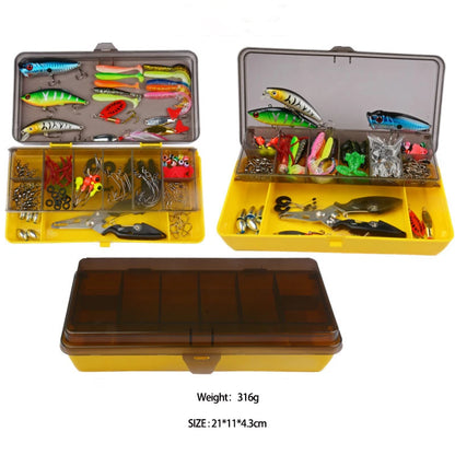 144pcs Fishing Lure Kit Soft and Hard Bait Set Gear Layer Minnow Metal Jig Spoon For Bass Pike Crank Tackle Accessories with Box