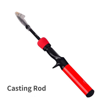 1.2m 1.5m Spinning Rod Carbon Fiber Ultralight Telescopic Casting Rod Kids Travel Mini Pole Fishing Reel Carp Fishing Tools