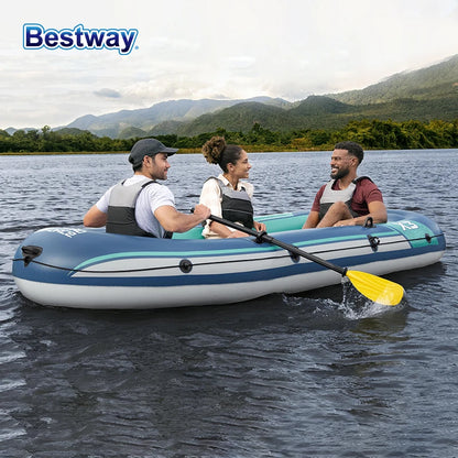 Bestway 61153/61154 2-3 Person Inflatable Kayak - Durable PVC Material, Large Adventure Boat, Kit Forma