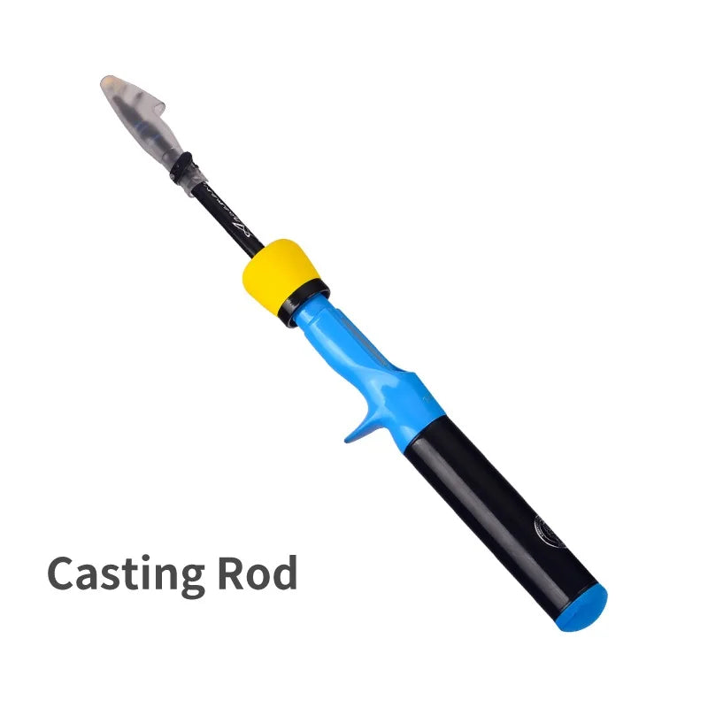 1.2m 1.5m Spinning Rod Carbon Fiber Ultralight Telescopic Casting Rod Kids Travel Mini Pole Fishing Reel Carp Fishing Tools
