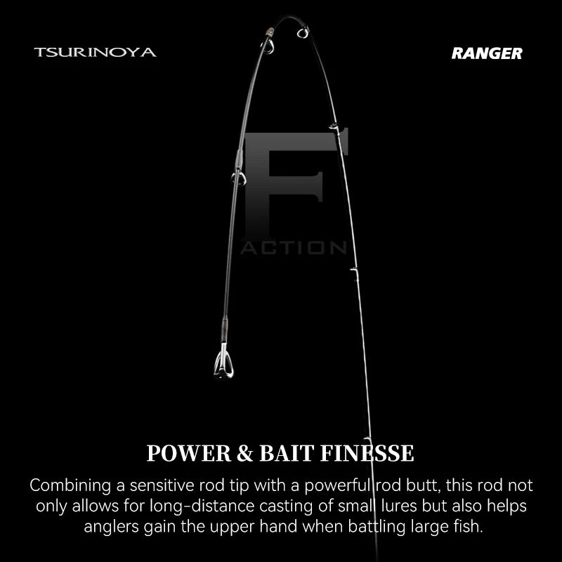 TSURINOYA Travel Fishing Rod RANGER 2.08m 2.09m 2.21m L-ML、ML-M FUJI A Guide Fast Action Portable Spinning Casting Bass Rod