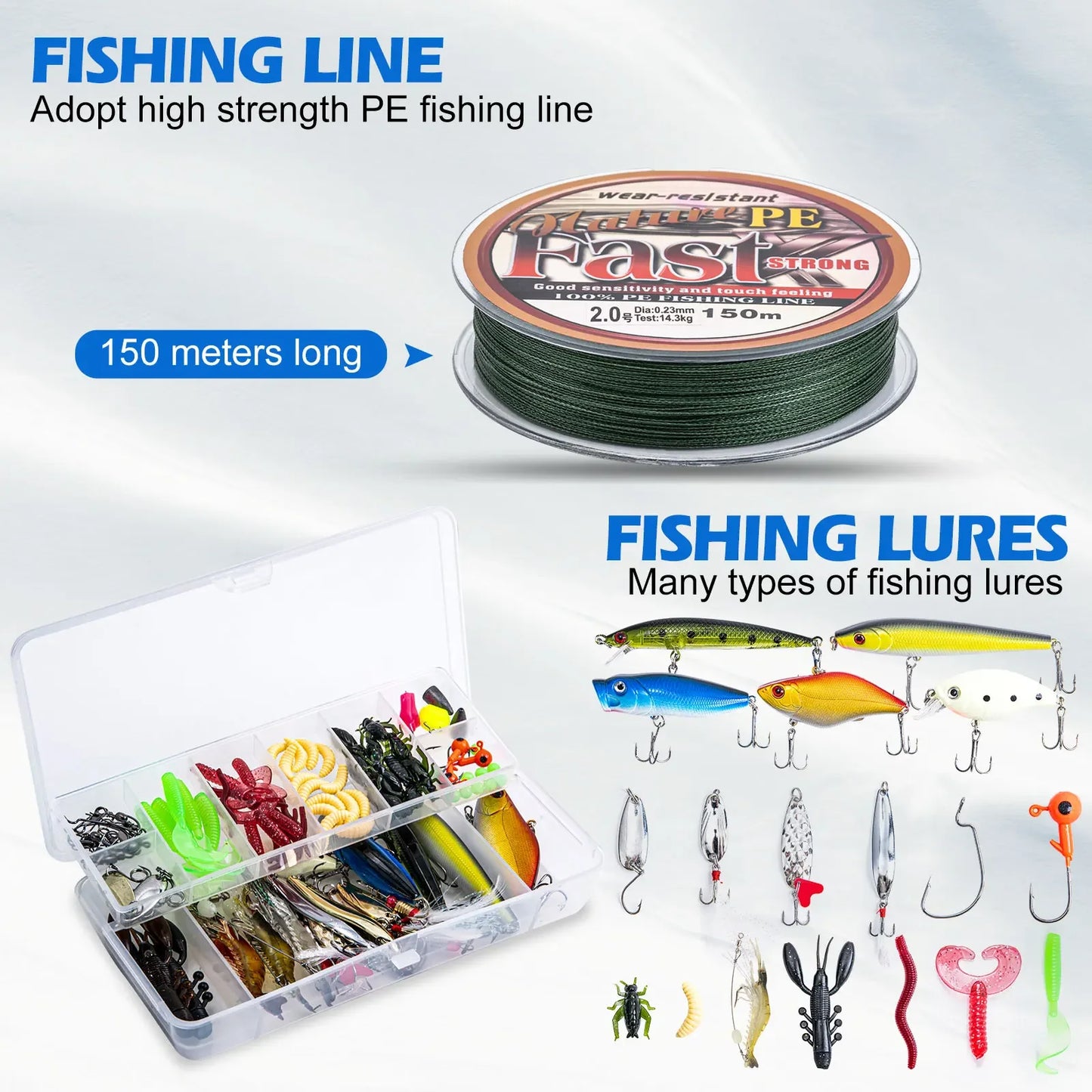 Goture Fishing Rod Full Kits 1.8M 2.1M 2.4M 2.7M Telescopic Sea Pole and Spinning Reel Baits Set Tackle Travel Fishing Bag