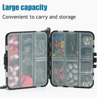 2026 Flash Sale 264Pcs/Box Fishing Tackle Including Hooks Sinker Weight Swivels Snaps Outdoor Fishing Accessories