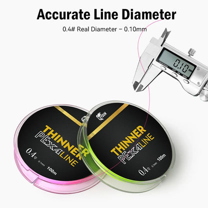 Leydun Micro THINNER Fishing Lines 100m 150m 4 Strands Braided PE Japan Monofilament Fishing Line Set Carp Fly Fishing Wire
