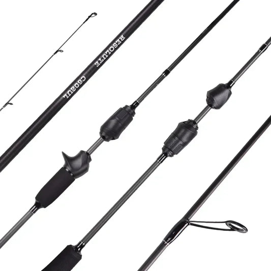Mavllos Resolute  Carbon Bass Fishing Spinning Rod Lure 0.8-7g Line 2-6lb Toray 30T Solid Tip Fast Action Light BFS Casting Rod