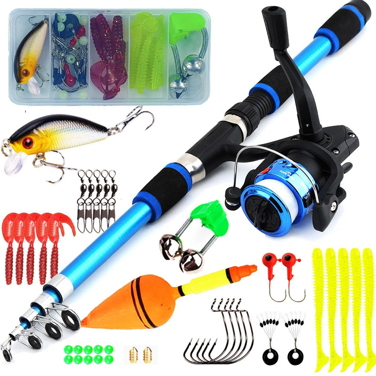 Ultra short rod wheel set 1.8m children's fishing rod and gear set