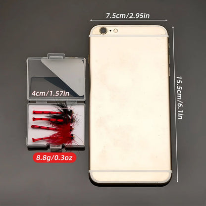 ANFS 4pcs Fly Fishing Flies with Storage Box ,Fly Fishing Lure Bait for Trout,Hand Made Fly Fishing Kit