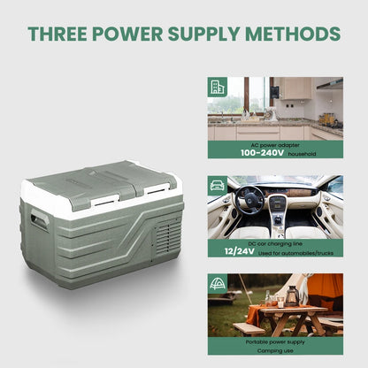 Alpicool NLS 20L 30L 40L Car Refrigerator Mini Fridge Freezer 12V Portable Compressor Cooler 12/24V DC 100-240V AC for Camping