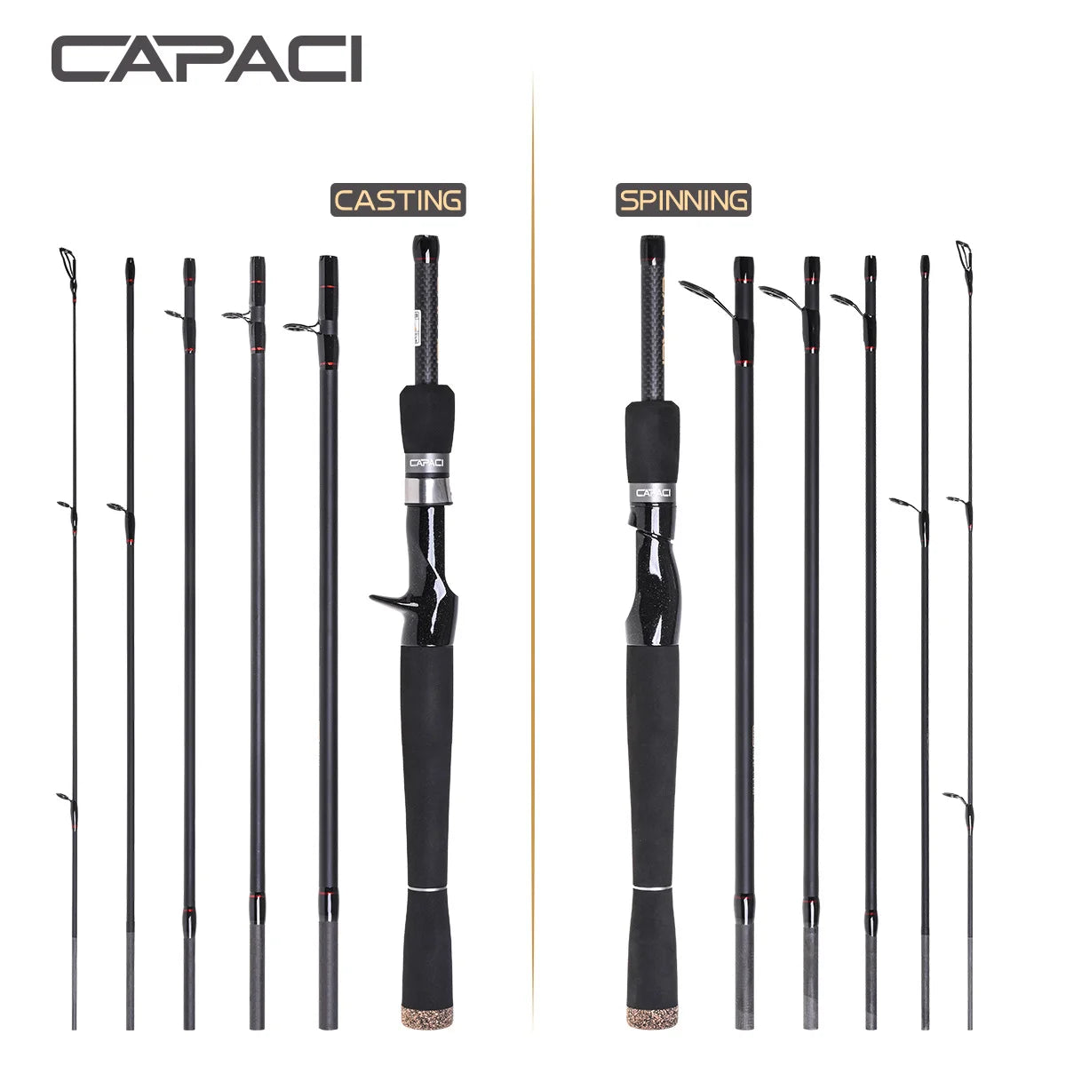 LEO Fishing Rod Casting/Spinning Rod Several Short Sections Fish Rod Telescopic Rod 1.8M-2.7M High Carbon Lure Rod Traveling Rod