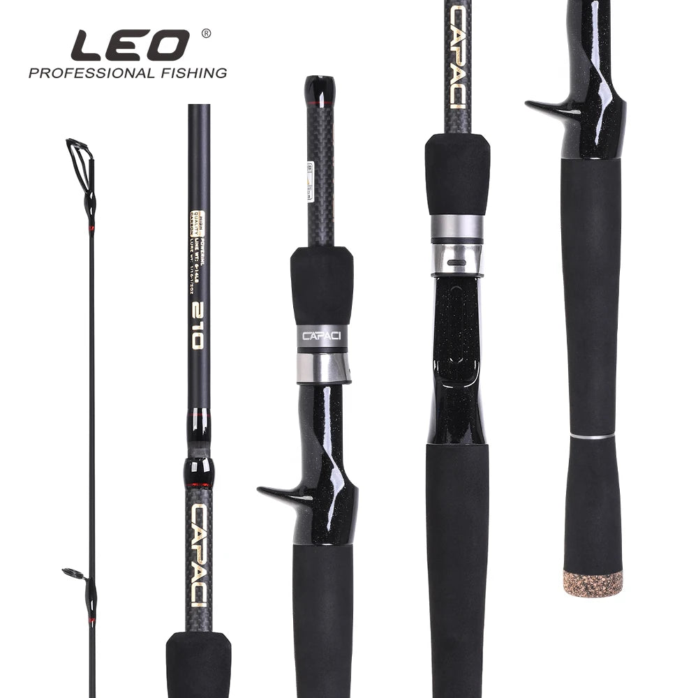Professional Carbon Fiber Fishing Lure Rod 2.1/2.4/2.7M Ultra Light Spinning Casting Rod for Bass Pike Fishing Tackle Accessory