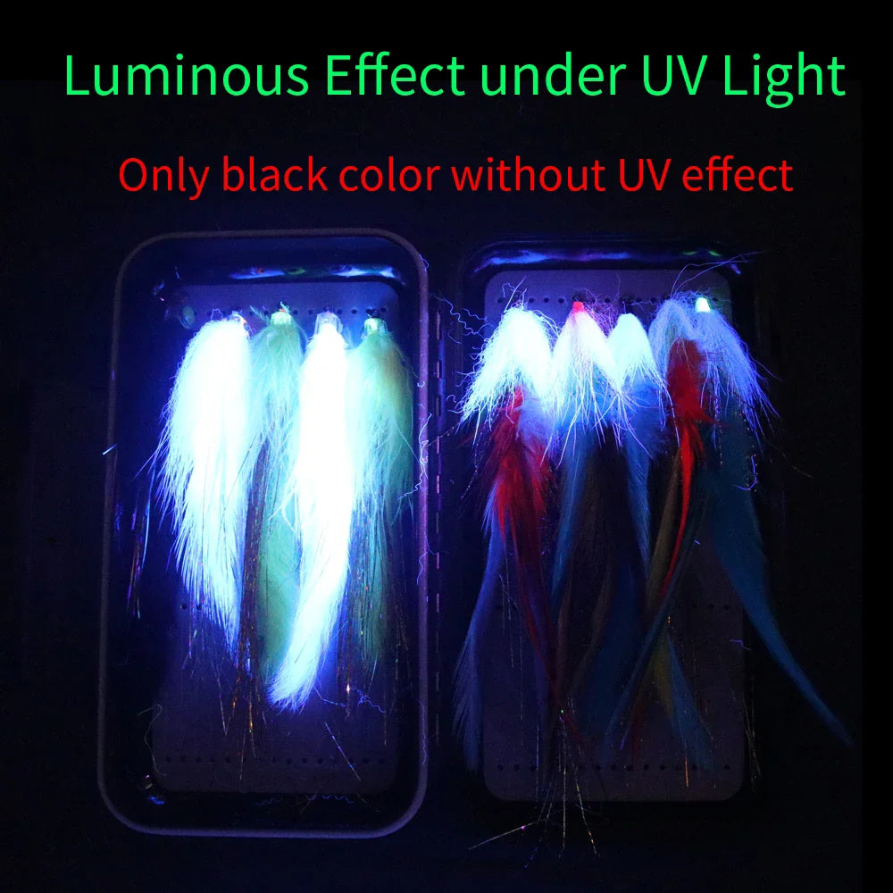 10PCS/Box Fly Fishing Flies Kit for Trout Salmon Steelhead Pike Big Streamer Fly Set of Saltwater Fishing Lure Baits