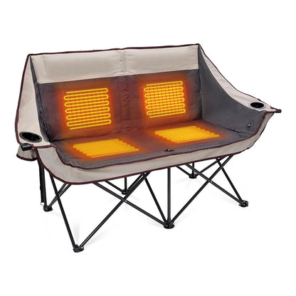 Arrival Oversized Heated Camping Chair Portable Deluxe Heated Loveseat Beach Chairs Heated Double Camping Chair