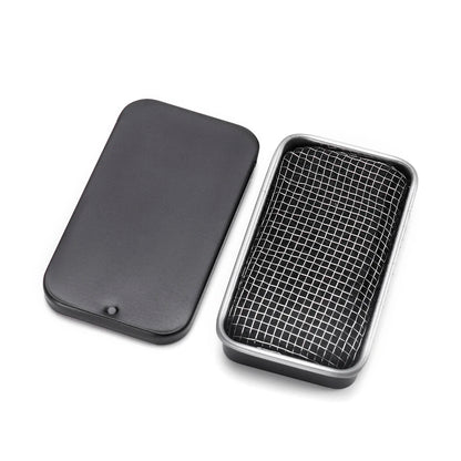 Stainless Steel Cooking Alcohol Stove Lightweight Mini Camping Cooking Stove Push-pull Box for Travel Picnic BBQ for Backpacking