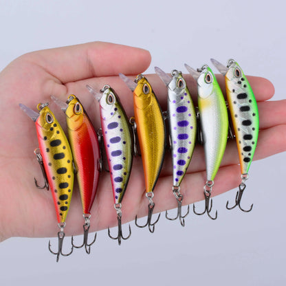 1pc Fishing Lures Kit Sinking Minnow Trout Artificial Bait Crank Bait Bass Fishing Tackle
