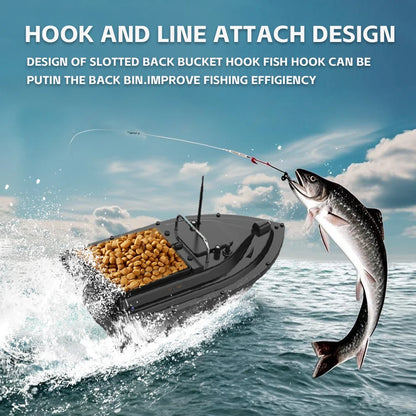 LOKEEVAN D16 Bait Boat  Remote Control 300m Range 12000mAh 1.5KG Load Large Bait Container 2.4GHz Remote For Outdoor Fishing