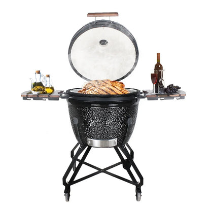 STLFHeying 26 Inch extra Large Ceramic Grill Outdoor Bbq Kamado Roast Chicken Pizza Meat Super-insulated Kmado