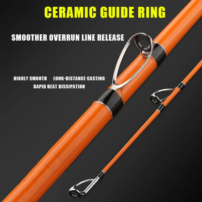 3.3M 3.6M 3.9M 4.2M Carp Fishing Rod 35kg  Portable Travel Surf Spinning Rod 3 Piece Carbon Fiber Saltwater Fishing Pole